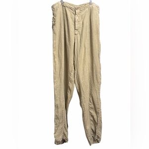 Ermenegildo Zegna Light Beige Linen Casual Trousers